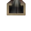 Set of 4 Aluminium C-Profile Black Edition 1 m Suitable