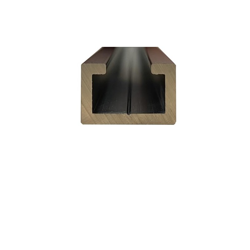 Set of 4 Aluminium C-Profile Black Edition 1 m Suitable