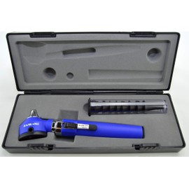 TAXXAN Fiber Optic Otoscope Set Blue in CASE ENT Diagnostic Set Otoscope with Disposable Speculum