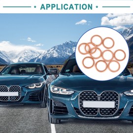 ACROPIX 12 x 16 x 1.5mm Car Copper Washer Flat Sealing Gasket Ring Spacer - Pack of 10