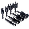 Eyech 8Pcs Wood Plug Cutter, Carbon Steel Straight and Taper