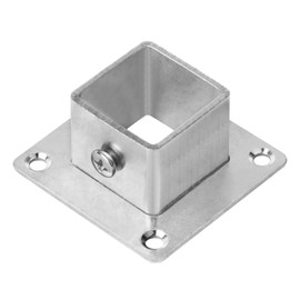 eoere 20 PCS 1" x 1" Square Newel Post Flange Base, Stainless Steel Wall Flange Square Tube Connector for Fence, Deck Railing