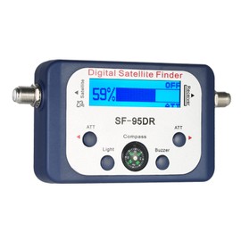Satellite Antenna Adjuster, Digital Satellite Finder Satellite Signal Meter Mini Digital Satellite Signal Finder Meter with LCD Display Digital Sapphire with Compass