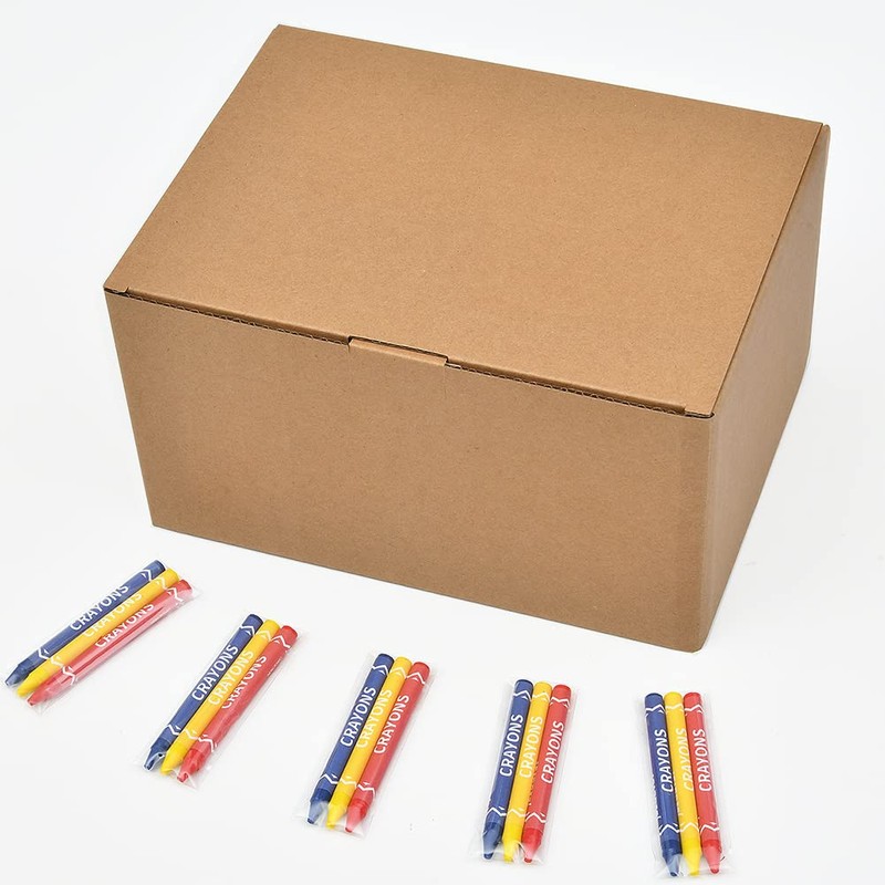 Madisi Crayons Bulk Pack, Regular Size, 3 Colors, 300 Packs,