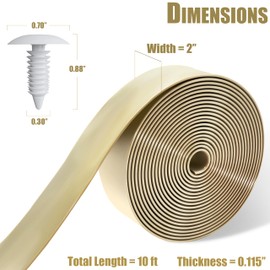 Lumpro Vinyl Straps for Patio Chair Repair Kit 2'' Wide 10 Ft Long Replacement Straps + 10 Free Rivets for Outdoor Lawn Furniture Chaise Lounge Repair (Driftwood)