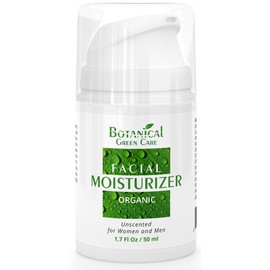 Botanical Green Care Facial Moisturizer. Organic & 100% Natural Face Moisturizing Cream for Sensitive, Dry & Normal Skin - Anti-Aging and Anti-Wrinkle, for Women and Men.
