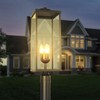 Diyel Outdoor Post Light Fixture, Modern Exterior Square Pillar Lantern