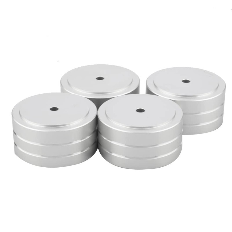 RESFNSE 4Pcs 40X20mm Aluminum HiFi AMP Speaker Isolation Stand Turntable