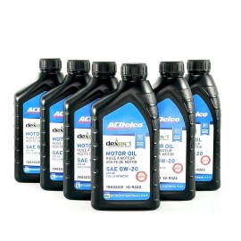 ACDelco 10-9322 dexos1 Full Synthetic 0W-20 Motor Oil, for 5.3L & 6.2L - (8 Qts)