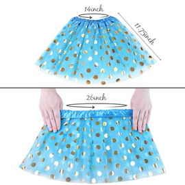 Koogel Tutu for Toddler Girls, 4PCS Toddler Tutu Dress Up Clothes Tulle Skirt for Birthday Princess Costume Party Favor