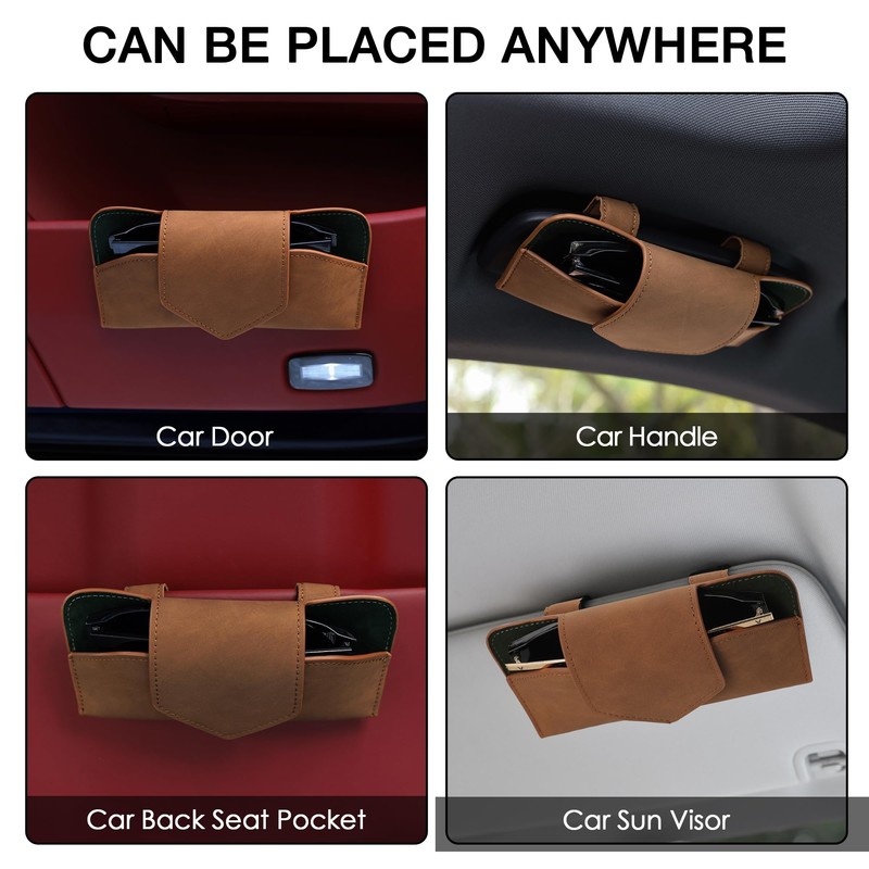 COOLYOUTH Sunglass Holder for Car Visor Car Sunglass Holder Glasses