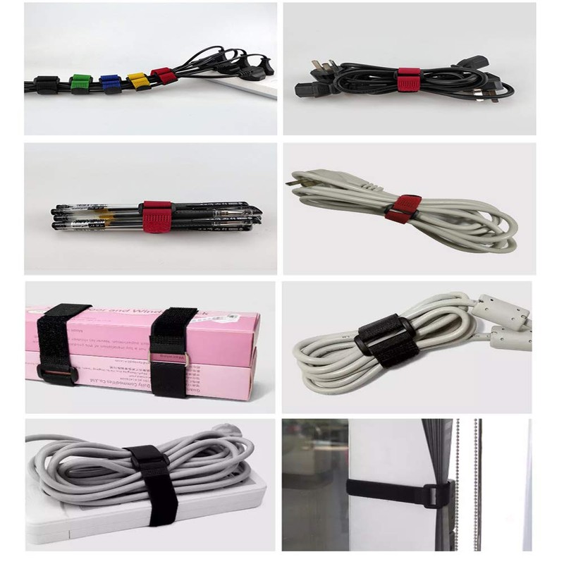 SHULLIN 10 Piece Wiring Accessories, Cable Tie, Fastening Band, Velcro,