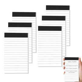 Notizblock Klein A7 6 Stück,Liniert Schreibblock, Liniert Block Abreißbar Notizzettel,Kleiner Notizblock Nachfülleinlagen,Nachfülleinlagen 30 Blatt Pro Block,Für Arbeit Studie Büro Schule Haushalt