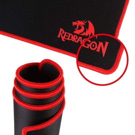 Redragon - Alfombrilla de mouse para videojuegos, antideslizante, para computadora portátil, Negro, 31.50"x11.81"x0.12"