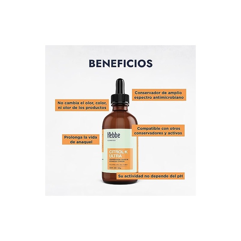 HEBBE - Citrol K 100 g | Conservador cosmético y