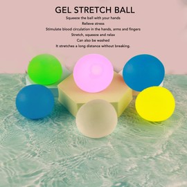 5PCS Squeeze Toys,TPR Relieve Pressure Unbreakable Squeeze Stress Sugar Balls for Boys Girls Adult (6cm)