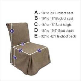 Solid Natural Dining Chair Covers Set of Four 407