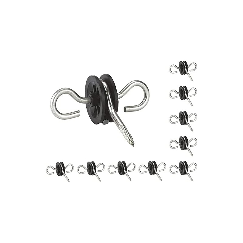 KATSU Electric Fence Gate Handle Insulators 10X Pack, Galvanised Heavy