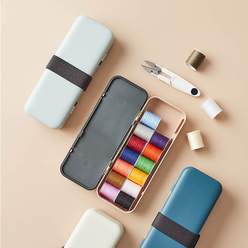 Mini Sewing Kit Double Layer PP Polyester Portable Sewing Kit