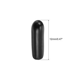 sourcing map Rubber End Caps, 100Pcs Round Screw Thread Protector 1.3mm Dia Bolt Cap Covers Hole Plugs for Tubing Pipe Rod Nut Furniture, Black