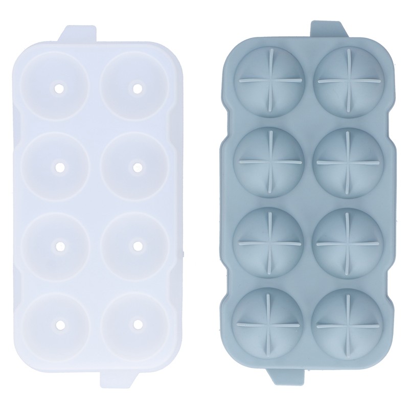 Ice Ball Maker Mold 8Hole Round Silicone Sphere Tray with