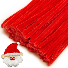 Tiehuoxia 200 PCS Pipe Cleaners Craft, Red Chenille Stems for Crafts, Craft Supplies for Arts, Crafts, DIY and Decorations