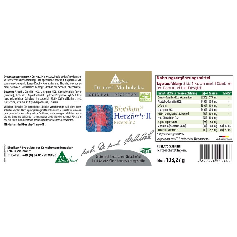 Herzforte II according to Dr. Michalzik - No Additives