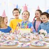 192pcs Unicorn Plates Napkins Unicorn Birthday Party Supplies Disposable Paper