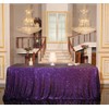 PartyDelight Sequin Tablecloth, Rectangular, 50"x80", Purple