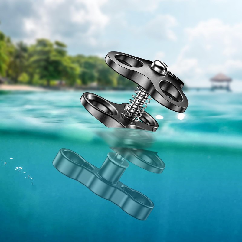 Sea frogs 2PCS Triple Ball Clamp Diving Camera Bracket Aluminum