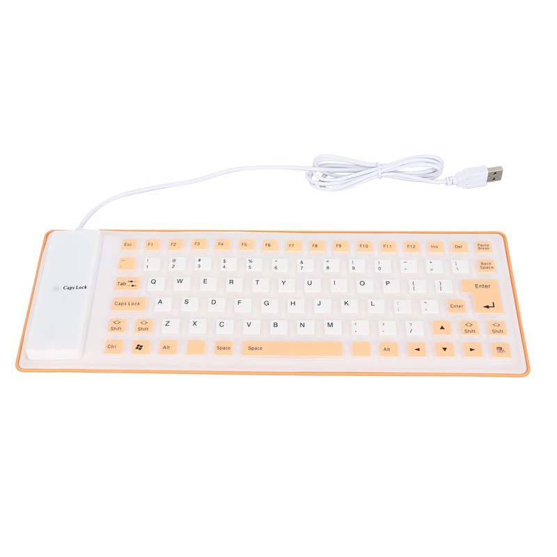 Silicone Keyboard Fully Sealed Design Lightweight Portable Silent Soft Comfortable