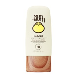 Sun Bum Protector solar diario SPF 50 en gel transparente para la cara - Protector solar facial hidratante de amplio espectro con vitamina E - Apto para veganos y conforme con la Ley 104 de Hawái (sin
