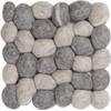 myfelt Hardy II Trivet Square Felt Ball, Virgin wool, grey,