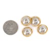 Craftisum Matte Gold Faux Pearl Sewing Shank Buttons 20 Pcs
