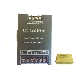 QINGRONG New RGB 45A (15A*3ch) LED Signal Amplifier RGB Strip Light Power Controller Repeater Module LED Strip Light High-Speed Single Amplifier