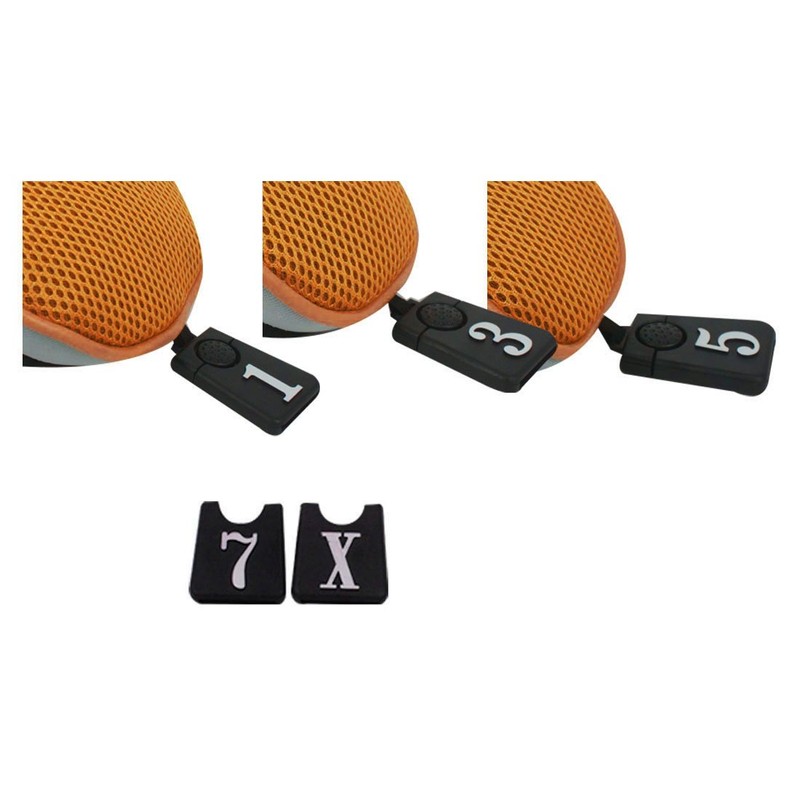 Andux Golf Club Head Cover Set Interchangeable No. Tag (3