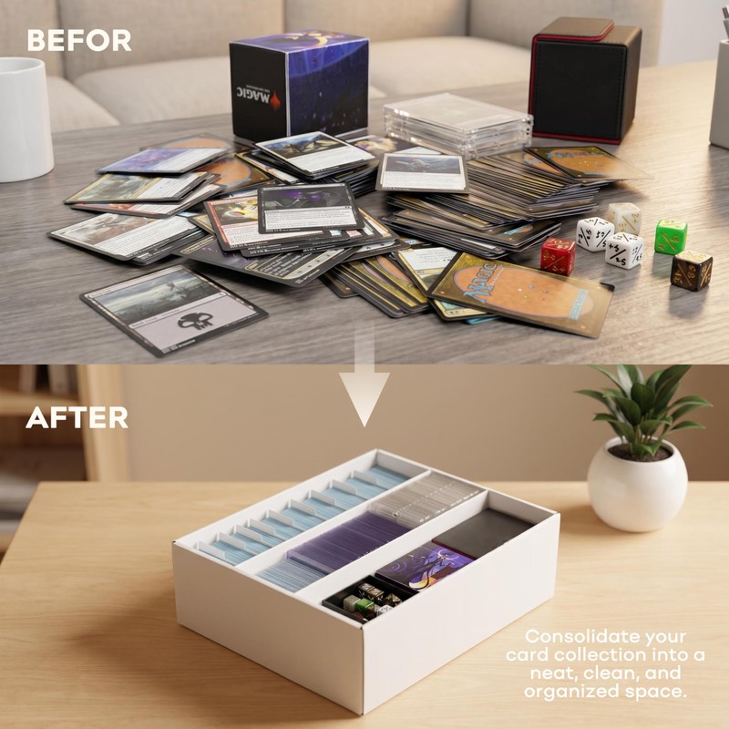 Trading Card Storage Box for MTG TCG Sports Card Collection,