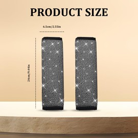 QZTYTY Bling Seat Belt Covers, Seat Belt Covers for Women, Car Seatbelt Shoulder Pads with Rhinestone, Car Interior Accessories Diamonds Glitter Seatbelt Cushions Universal Fit Auto Truck (White)