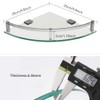 WAKLOND Bathroom Shelves, Glass Shelf Wall Mounted Glass Corner Shower