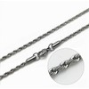 FZTN Jewelry Mens Twisted Rope Chains 18K White Gold Based