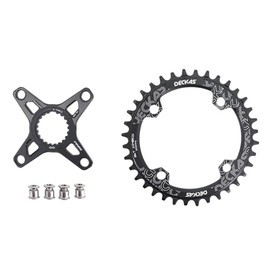 DJC 104BCD Chainring Round for Shimano Direct Mount Spider Adapter Set 12s 12 Speed Crankset M6100 M9100 M9120 M8100 M8120 M8130 M7100 MT900 XTR SLX (1# Black Round, 40T)
