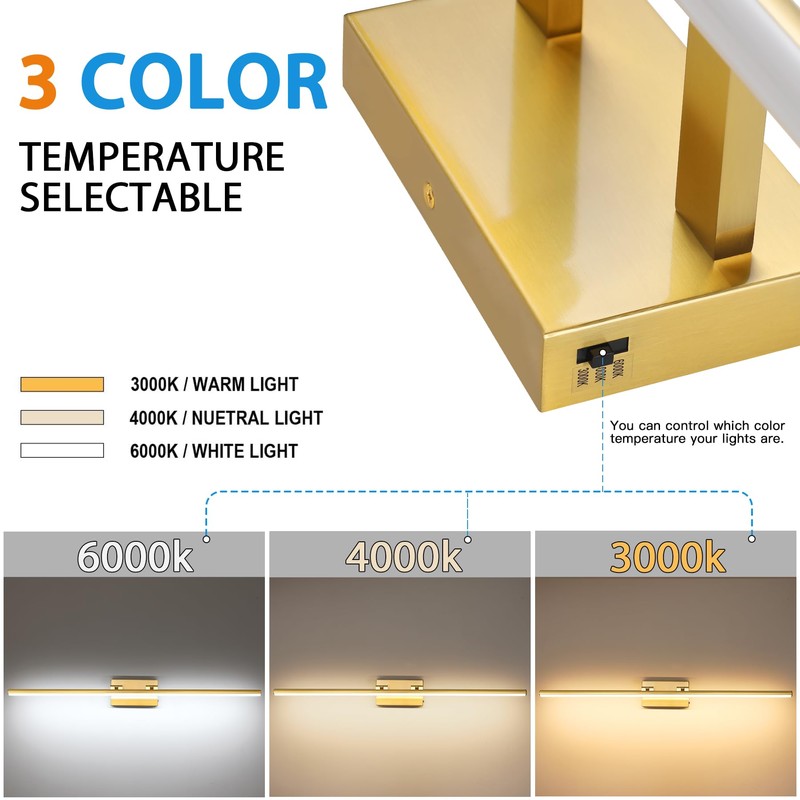 BrkNit LED Bathroom Vanity Light, Modern Bathroom Light Fixture Over