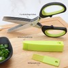 2Pack Herb Scissors Stainless Steel Kitchen Scissors 5 Blades, Spice