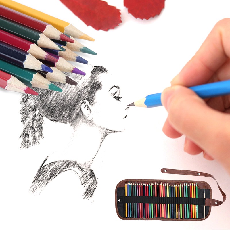 1 Box Colored Pencil Set 36 Colors WaterSoluble Students Painting