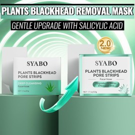 2.0 Nose Pore Strips Blackhead Remover Mask with Salicylic Acid for Face Upgraded Deep Cleansing Peel Off Mask with 100 PCS Strips (1.7 oz) / 2.0 코 모공 스트립 얼굴용 살리실산이 함유된 블랙헤드 리무버 마스크 100개의 PCS 스트립이 포함된 업그레이드된 딥 클렌징 필 오프 마스크(1.7온스)