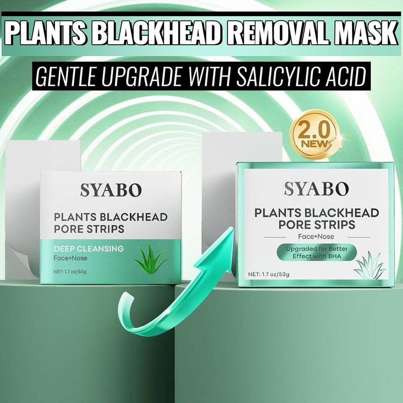 2.0 Nose Pore Strips Blackhead Remover Mask with Salicylic Acid