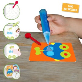 Sabbiarelli Sand-it For Fun Album First Drawings: 5 Pre-Glued Paper for Painting with Sand (Sand Not Included), Sand Pictures for Children from 3+