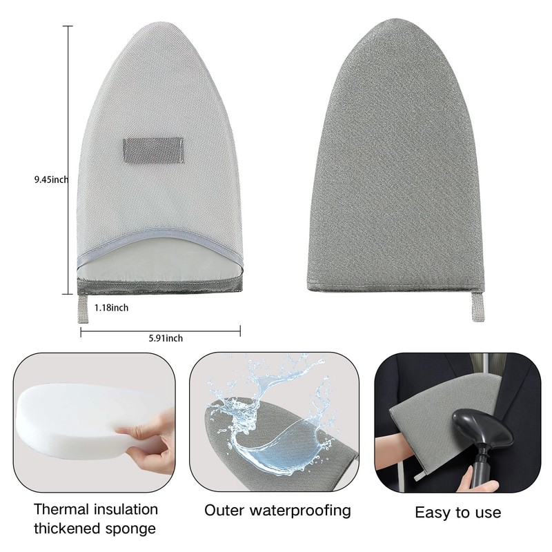 Adjustable Garment Steamer Rack & Ironing Glove, Black