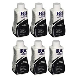 Rit Dye Liquid Fabric Dye, Black 8 oz (1 Pack of 6)