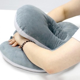 Gray Portable Travel Nap Neck Pillow Portable